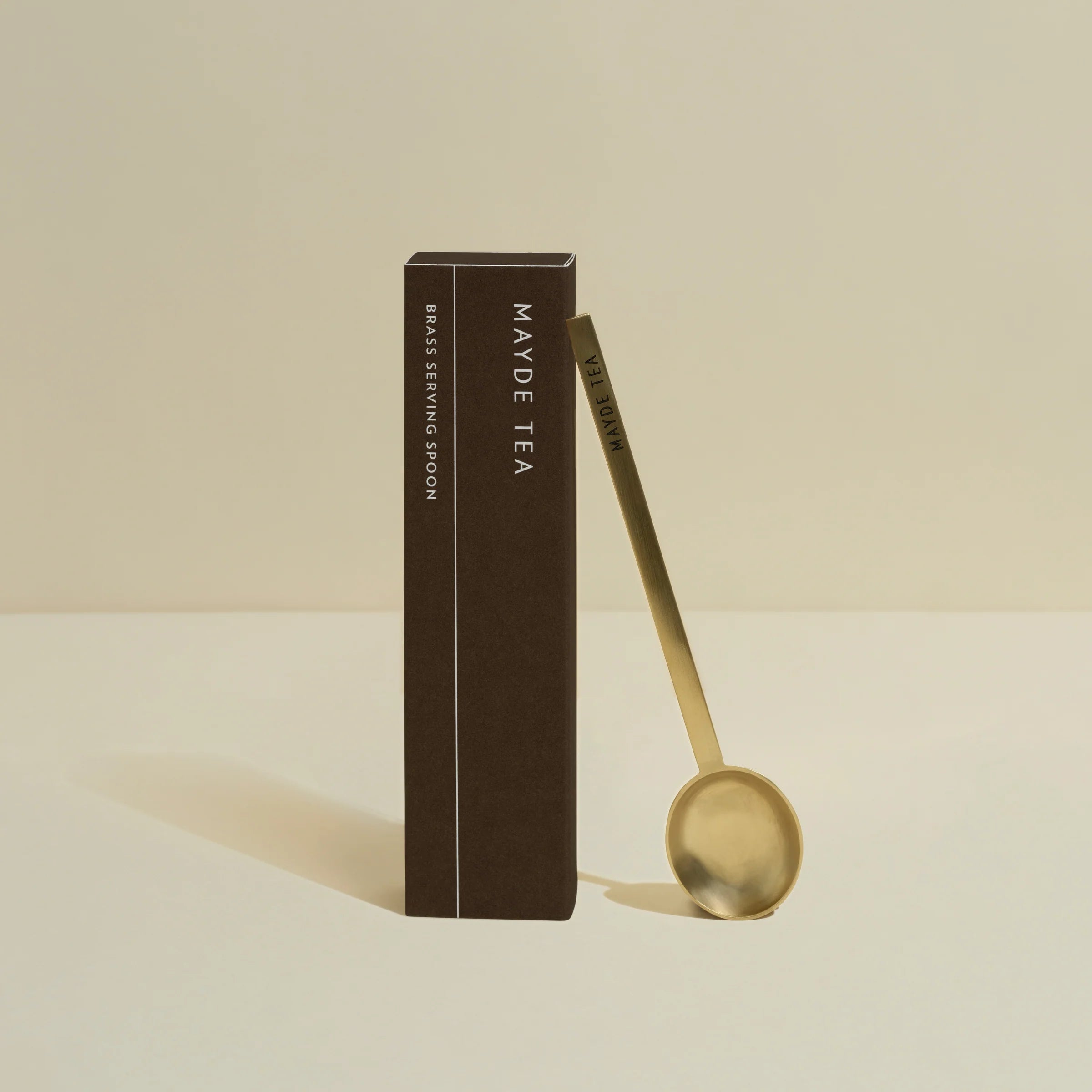 Mayde Tea Brass Serving Spoon